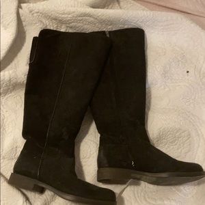 Franco Sarto black knee high suede boots